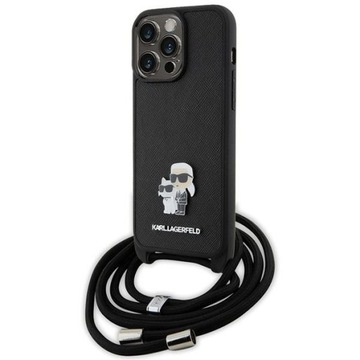 Luksusowe Etui IPHONE 15 CZARNE ETUI KARL LAGERFELD ORYGINALNE