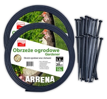 OBRZEŻE OGRODOWE TRAWNIKOWE 20 MB + KOTWY GRATIS