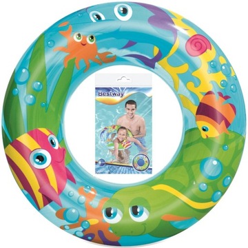 Kółko koło dmuchane do pływania dla dziecka 56 cm 3-6 lat 36013 ocean