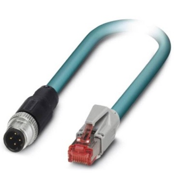 Kabel LAN M12 / RJ45 SF/UTP, CAT 5, CAT 5e, 1.00 m