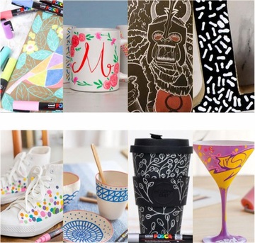 Маркеры Posca с плакатной краской - НАБОР из 16 шт.