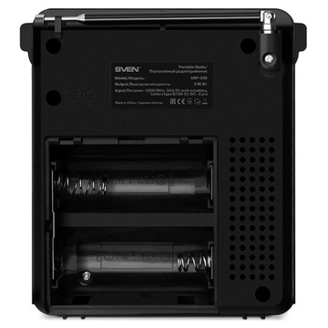 Портативная радиостанция SVEN SRP-355, USB microSD радиоприемник FM AM SW, ретро