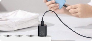 BASEUS SZYBKA ŁADOWARKA SIECIOWA DO TELEFONU ZASILACZ USB-C TYP-C 30W PD QC