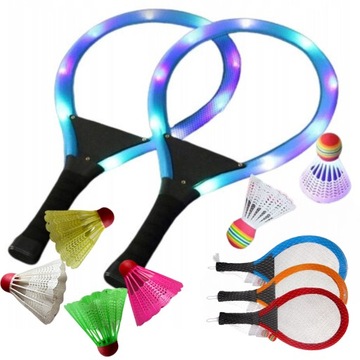 РАКЕТКИ BABINGTON С РАЗНЫМИ ТЕННИСНЫМИ РАКЕТКАМИ СВЕТЯЩИМСЯ СВЕТОДИОДОМ + РАЗНЫЕ