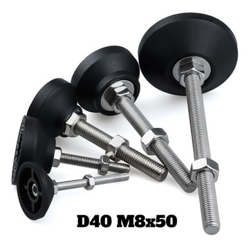 Regulowana stopa noga do maszyn CNC 3D V-slot D40 M8x50