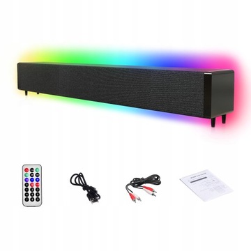 Soundbar z pilotem i złączem RCA USB AUX