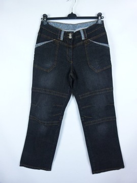 Mia Linea proste czarne spodnie jeans 16 / 42