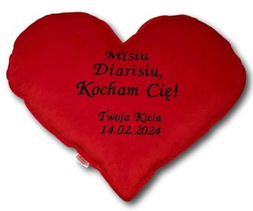 Сердце XXL, большой День святого Валентина, посвящение, имя, красное бархатное признание в любви