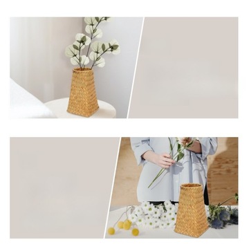 ДЕРЕВЕНСКИЙ УКРАШЕНИЕ ДОМА ИЗ РОТАГА ВАЗА ДЛЯ ЦВЕТОВ ИСКУССТВЕННЫЕ РАСТЕНИЯ БАМБУКА