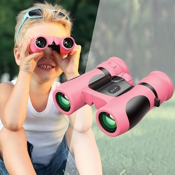 БИНОКУЛЯТОР 8Х21 ДЕНЬ СТЕКЛО ОПТИКА ДЕТСКИЙ розовый