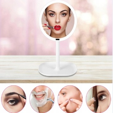 ЗЕРКАЛО ДЛЯ МАКИЯЖА СО СВЕТОДИОДНОЙ ПОДСВЕТКОЙ И 10-Х Х УВЕЛИЧЕНИЕМ