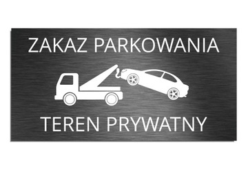 Tabliczka Zakaz parkowania Teren prywatny 10x20cm