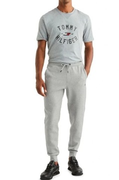 Tommy Hilfiger spodnie dresowe męskie TECH ESSENTIALS SWEATPANT szary r. L