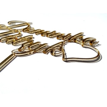 МДК Топпер с Именами, Свадебный - зеркало! 18 см