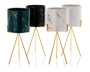 Металлическая подставка для цветов, керамическая подставка для цветов, 32 см.