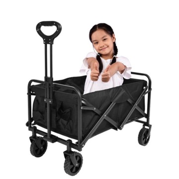 Туристическая пляжная тележка, складная, транспортная, садовая, расширяемая, колеса