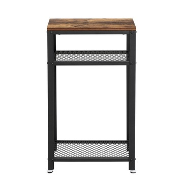 Стол в стиле лофт в деревенском стиле, металлическая прикроватная тумбочка в индустриальном стиле.