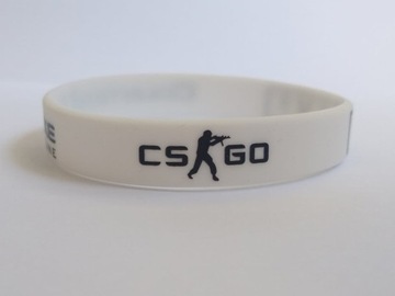 CS:GO Counter-Strike Valve силиконовый браслет белый