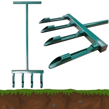 AERATOR RĘCZNY RURKOWY NARZĘDZIE WIDŁY KOLCE DO TRAWNIKA PIASKOWANIE MOC PL