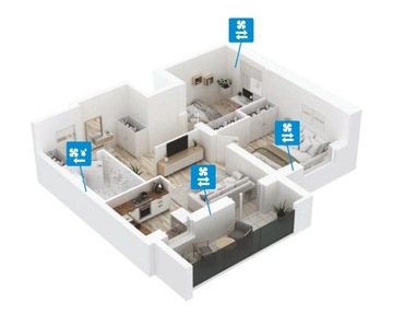Настенная рекуперация тепла 25м3/ч VANTUBO ECOCOMFORT 100