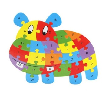 Zabawka dla dziecka Puzzle ze zwierzętami Litery ze zwierzętami Zestaw do budowania modelu zabawki-rybka