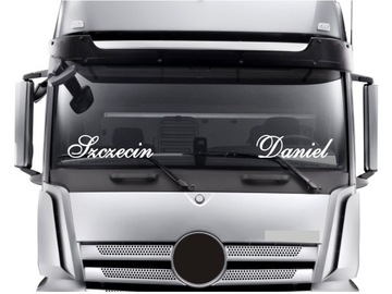 Наклейка для автобуса Тира НАЗВАНИЕ ГОРОДА Надпись заказ *52см *ЦВЕТА *УЗОРЫ