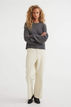 H&M Cienki sweter kaszmirowy damski modny stylowy miękki miły ciepły 34 XS