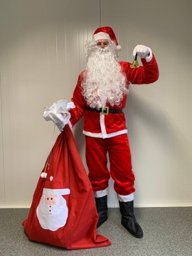 Профессиональный ВЕЛУРОВЫЙ КОСТЮМ САНТА МОРОЗА НА РОЖДЕСТВЕНСКИЙ САНТА МОРОЗ