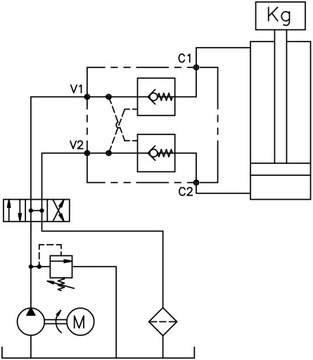 ZAWÓR HYDRAULICZNY BLOKADA DO SIŁOWNIKA 3/8 35L