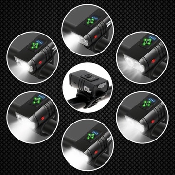 МОЩНЫЙ ВЕЛОСИПЕДНЫЙ ФОНАРЬ ПЕРЕДНЯЯ ЗАДНЯЯ СВЕТОДИОДНАЯ ВОДОЗАЩИТНАЯ АККУМУЛЯТОРНАЯ БАТАРЕЯ USB