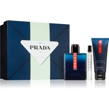 ZESTAW PRADA LUNA ROSSA OCEAN 100ML + 100ML + 10ML WODA TOALETOWA