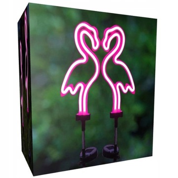 LAMPA OGRODOWA SOLARNA NEON FLAMING Z CZUJNIKIEM