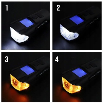 ВЕЛОСИПЕДНАЯ ФАРА ПЕРЕДНЯЯ + ЗАДНЯЯ + СЧЕТЧИКА И ГРУГОВЫЙ СИГНАЛ