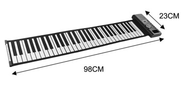 ПОКАТНАЯ РЕЗИНОВАЯ КЛАВИАТУРА ПОРТАТИВНАЯ БЕСПРОВОДНАЯ ОРГАННАЯ КЛАВИАТУРА 61 КНОПКА
