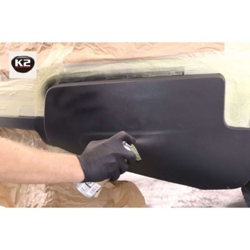 K2 L345 БАМПЕР СТРУКТУРНАЯ КРАСКА ДЛЯ ПЛАСТМАСС ЧЕРНАЯ 400мл