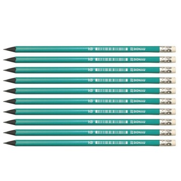 DONAU ZESTAW OŁÓWKÓW OŁÓWEK Z GUMKĄ 12 SZT