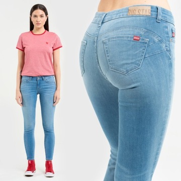BIG STAR JEANSY DAMSKIE PUSH UP JASNONIEBIESKIE MELINDA 301 W28 L32