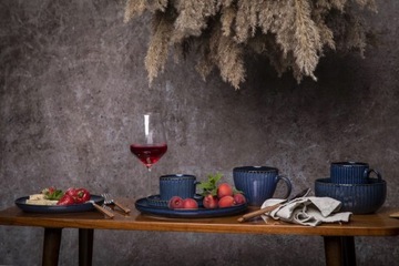 Чашка с блюдцем 220 мл для чая Altom Design Reactive Stripes