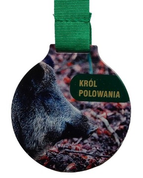 Medal KRÓL POLOWANIA myślistwo 70mm wstążka grawer