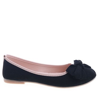 ЧЕРНЫЕ Балетки Балетки с бантом, размер 38