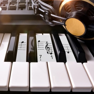 ПИАНИНО-КЛАВИАТУРА НАКЛЕЙКИ НАКЛЕЙКИ ЭТИКЕТКИ МУЗЫКА 61