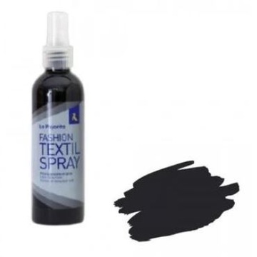 Farba do tkanin 100ml ubrań CZARNA koszulek spray