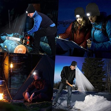 ЗИМНЯЯ ШАПКА СО СВЕТОДИОДНЫМ ФОНАРИКОМ И БАТАРЕЙКАМИ