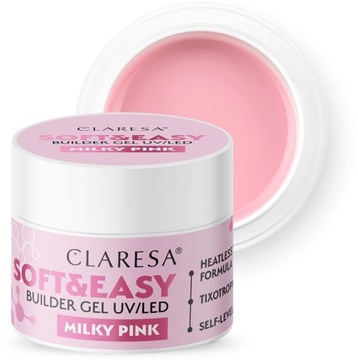Claresa żel budujący do paznokci MILKY PINK 45g