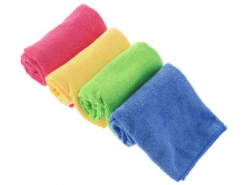 ТКАНЬ ИЗ МИКРОФИБРЫ ТКАНЬ ДЛЯ ЧИСТКИ Мягкая Тряпка для уборки, 4 шт.