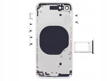 КОРПУС APPLE IPHONE 8 СЕРЕБРЯНЫЙ БЕЛЫЙ КОРПУС – ПИКТОГРАММЫ КНОПОК SIM-карты
