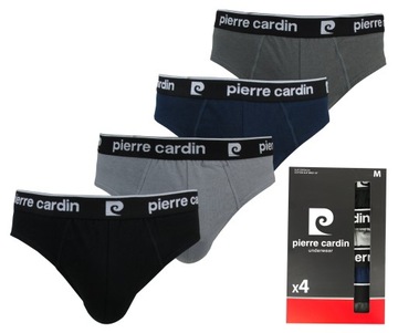 Slipy Męskie Pierre Cardin Majtki Bawełniane Wygodne 4-PAK