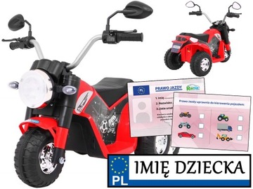 motor na akumulator PIERWSZY JEŹDZIK ELEKTRYCZNY DLA DZIECI + światła