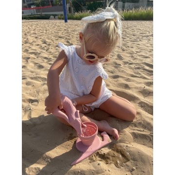 СИЛИКОНОВАЯ ЛЕЙКА SCRUNCH КРОКОДИЛ пудровый розовый