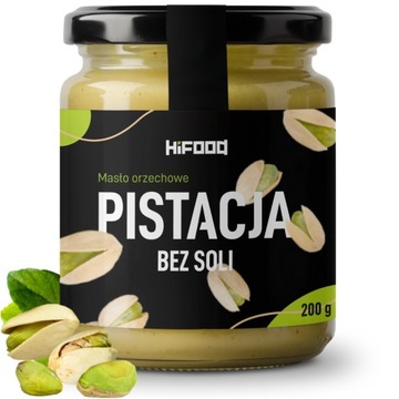 Pasta PISTACJOWA 100% PISTACJA NIESOLONA HiFOOD
